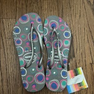 Brand new Havaianas - 39/40 size 7/8 us Silver